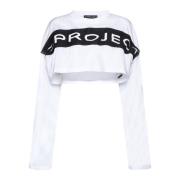 Y/Project Logo Crop Top White, Dam