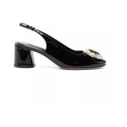 Casadei Lackpumps Black, Dam