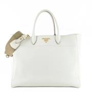 Prada Vintage Pre-owned Laeder totevskor White, Dam