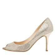 Jimmy Choo Pre-owned Pre-owned Tyg klackskor Gray, Dam