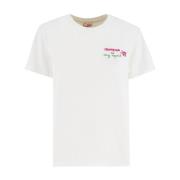 MC2 Saint Barth Broderad Crew Neck T-shirt White, Dam