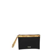 Alviero Martini 1a Classe Svart Geo-Print Clutch Väska Black, Dam