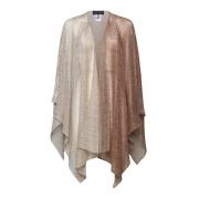 Talbot Runhof Metallic Threading Plissé Cape Jacket Multicolor, Dam