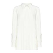 Norma Kamali Vit Button-Up Skjorta White, Dam