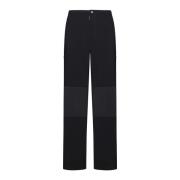 MM6 Maison Margiela Svarta byxor med signaturlogodetaljer Black, Herr