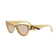 Fendi Stilfull Modell Fe40135I Beige, Dam