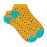 Gallo Narcissus Polka Dot Bomulls Ankelsockor Multicolor, Herr