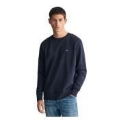 Gant Broderad Crewneck Sweatshirt Blue, Herr