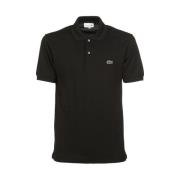 Lacoste Svart Polo Skjorta Klassisk Stil Black, Herr