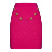 Balmain Fuchsia Diamantmönstrad Kjol Pink, Dam