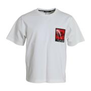 Dolce & Gabbana Läpptryck Crew Neck T-shirt White, Herr