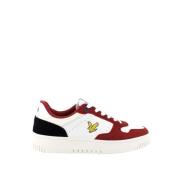 Lyle & Scott Herr Läder Sneakers Vit Röd Marin Multicolor, Herr