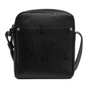 Calvin Klein Jeans Logo Crossbody Väska med Justerbar Rem Black, Herr