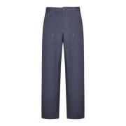 Carhartt Wip Lila Canvasbyxor med Nitdetaljer Blue, Herr