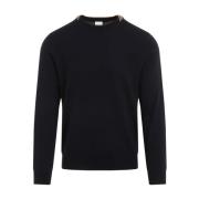 PS By Paul Smith Mörkblå Crew Neck Sweater Blue, Herr