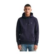 Gant Hoodie med broderat logotyp Blue, Herr