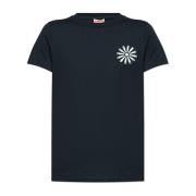 Kenzo Tryckt T-shirt Blue, Dam