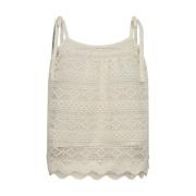 Co'Couture Virka Stropp Topp Off White White, Dam