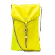 Jimmy Choo Pre-owned Pre-owned Satin kuvertvskor Yellow, Dam