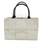 Bottega Veneta Vintage Pre-owned Canvas handvskor White, Dam