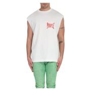 Purple Brand Logo Cut Off Tee White, Herr