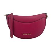 Michael Kors Stilig Half Moon Crossbody Väska med Kortplatser Pink, Da...