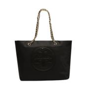 Tory Burch Elegant Chain Tote Väska Black, Dam