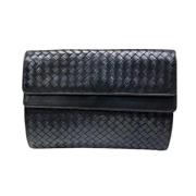 Bottega Veneta Vintage Pre-owned Laeder kuvertvskor Black, Dam