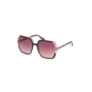 Guess Stiliga solglasögon med bordeaux gradientlins Black, Dam