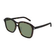 Saint Laurent Grön Lins Havana Ram Solglasögon Multicolor, Unisex