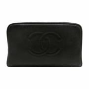 Chanel Vintage Pre-owned Laeder kuvertvskor Black, Dam