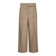 Co'Couture Pinstripe Wide Leg Pants Beige Multicolor, Dam