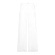 The Row Vit Bomull Wide-Leg Jeans White, Dam