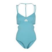 Remain Birger Christensen Blå Cut-Out Lingerie Style Body Blue, Dam