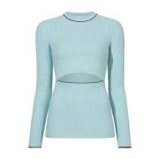 Proenza Schouler Blå Cut-out Boucle Top Blue, Dam