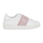 Valentino Garavani Studded Open Sneakers White, Dam