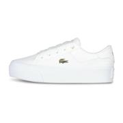 Lacoste Logo Sneaker Matt Läder Sidolabel Präglat White, Dam