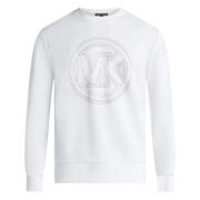 Michael Kors Vit Victory LT Crew Tröja White, Herr