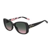 Moschino Stiliga solglasögon i rosa och grönt Black, Dam