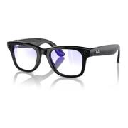 Ray-Ban Wayfarer Sunglasses Black/Blue Filter Black, Unisex