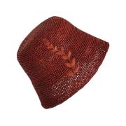 Ibeliv Platt Brätte Raffia Hatt Brown, Dam