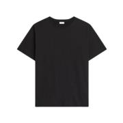 Dries Van Noten Svart Crew Neck Bomull T-shirt Black, Herr