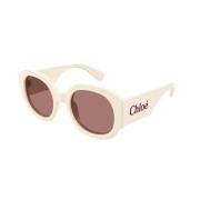 Chloé Ivory Red Solglasögon Modell 003 Beige, Unisex