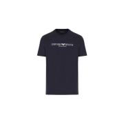 Emporio Armani Örn Logo Bomull T-shirt Blue, Herr