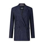 Hugo Boss Skräddarsydd Blazer med Klassiska Detaljer Blue, Dam