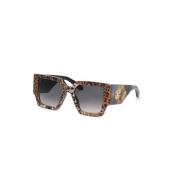 Roberto Cavalli Leopard Black Smoke Gradient Solglasögon Multicolor, U...