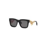 Roberto Cavalli Svart Rök Solglasögon Src041M Black, Unisex