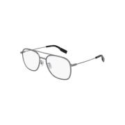 Alexander McQueen Modern Rund Solglasögon Svart Ram Gray, Unisex