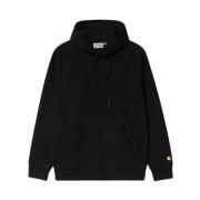 Carhartt Wip Chase Sweatshirt Hoodie Black, Herr