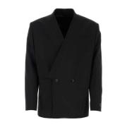 Kenzo Stilig Svart Ull Blazer Black, Herr